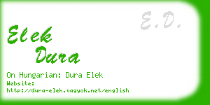 elek dura business card